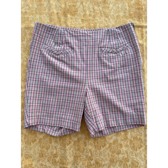 Anthropologie Plaid Essential Slim Short: Size US 8 - Picture 1 of 8